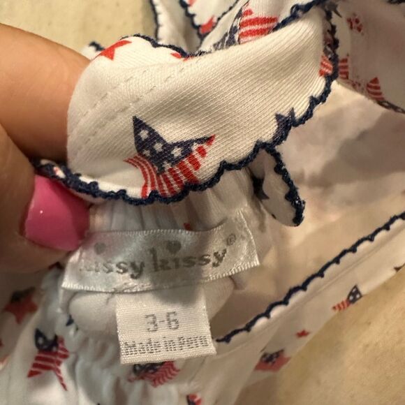 Kissy Kissy Patriotic Star Print Halter Bubble - Picture 4 of 4